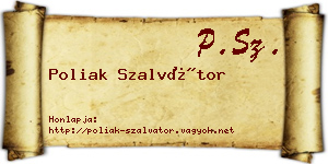 Poliak Szalvátor névjegykártya